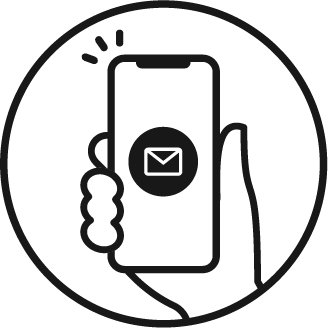 スマホを手で持っているイラスト